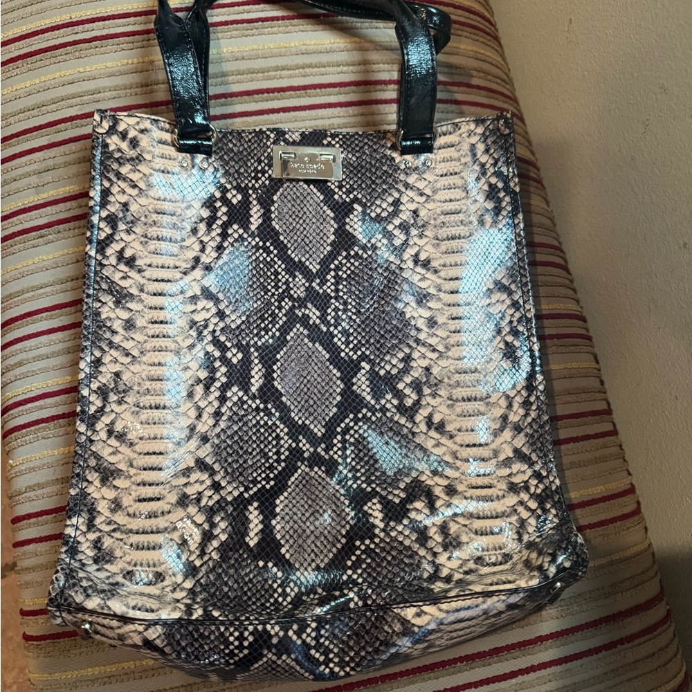 Kate Spade Millenium Park Pacey Python Tote Handb… - image 1